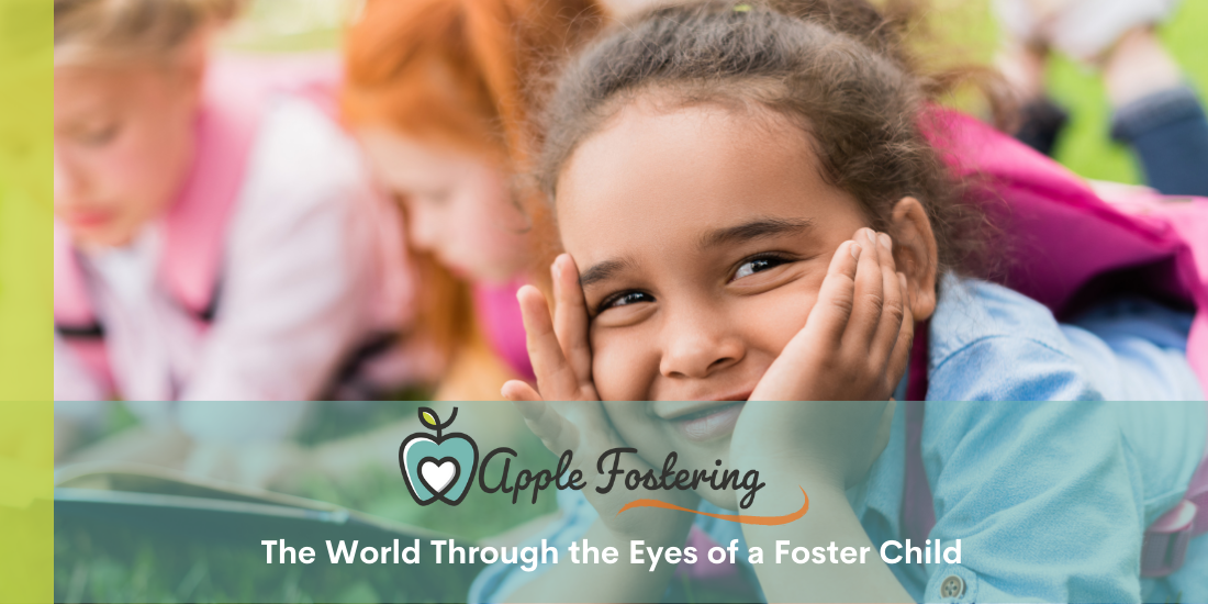 Foster child smiling